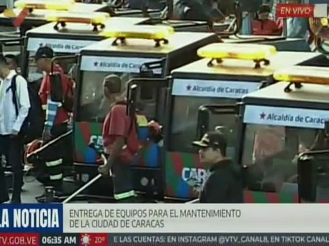 Alcaldesa Carmen Meléndez realiza jornada de dotación de equipos de mantenimiento a Supra Caracas