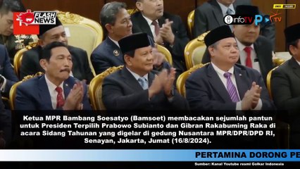 MOMEN KETUA MPR RI BAMBANG SOESATYO BERIKAN PANTUN UNTUK PRESIDEN TERPILIH PRABOWO-GIBRAN