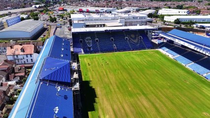 Spectacular Pompey drone video showcasing Fratton Park stadium renovations