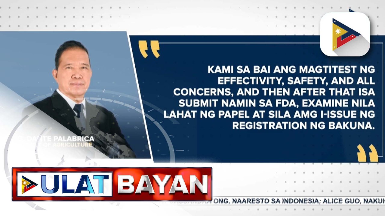 D.A., target na maparami ang suplay ng bakuna vs. ASF
