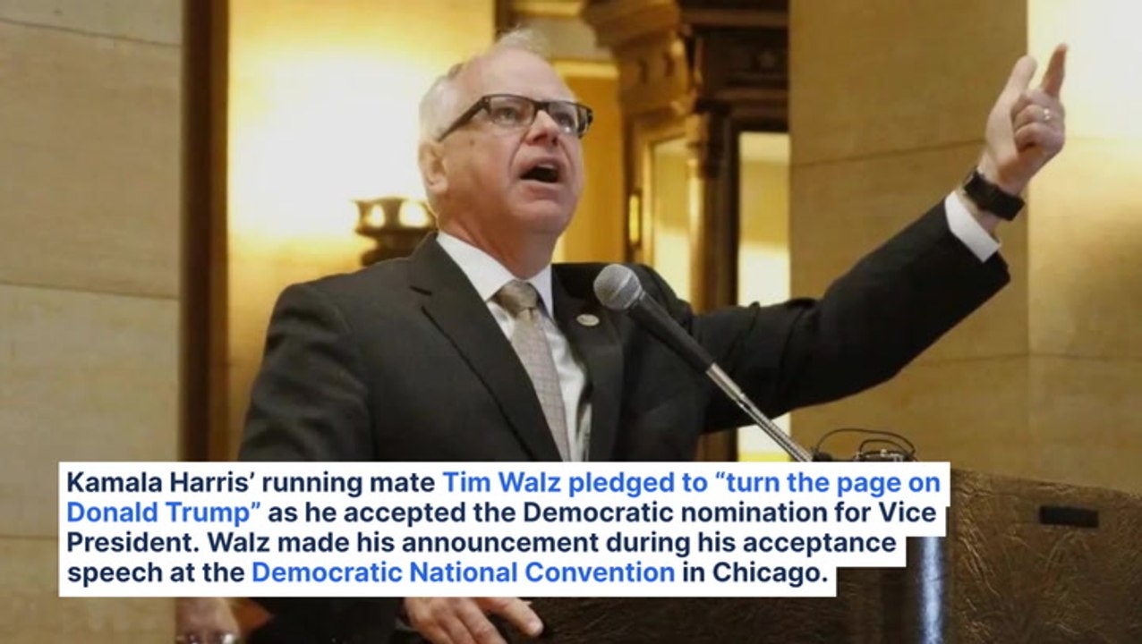 Kamala Harris' VP Pick Tim Walz Promises To 'Turn The Page On Donald Trump' At DNC: 'Never Underestimate A Public School Teacher'