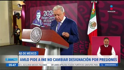 López Obrador pide al INE no cambiar por presiones la asignación de plurinominales