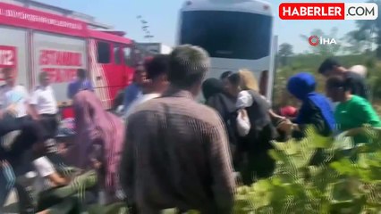 Arnavutköy'de işçi servisi kazası: 4 yaralı