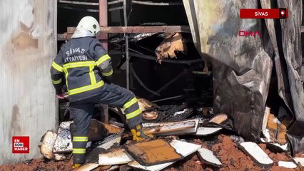 Sivas'ta mobilya fabrikasında yangın çıktı