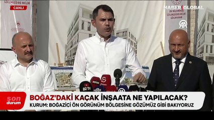 Bakan Kurum'dan Boğaz'daki kaçak inşaatla ilgili açıklama