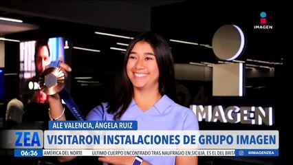 Alejandra Valencia y Ángela Ruiz visitaron las instalaciones de Grupo Imagen