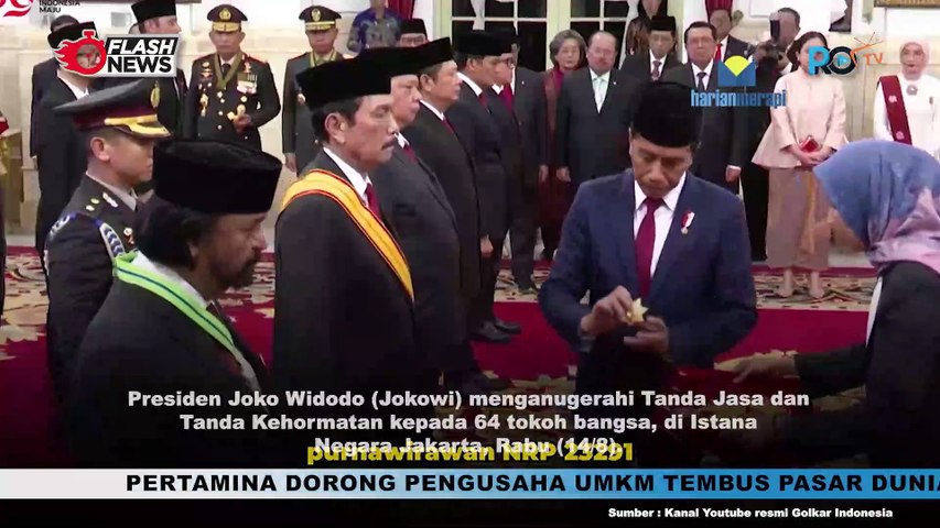 Kader Partai Golkar Terima Tanda Jasa dan Kehormatan dari Pemerintah