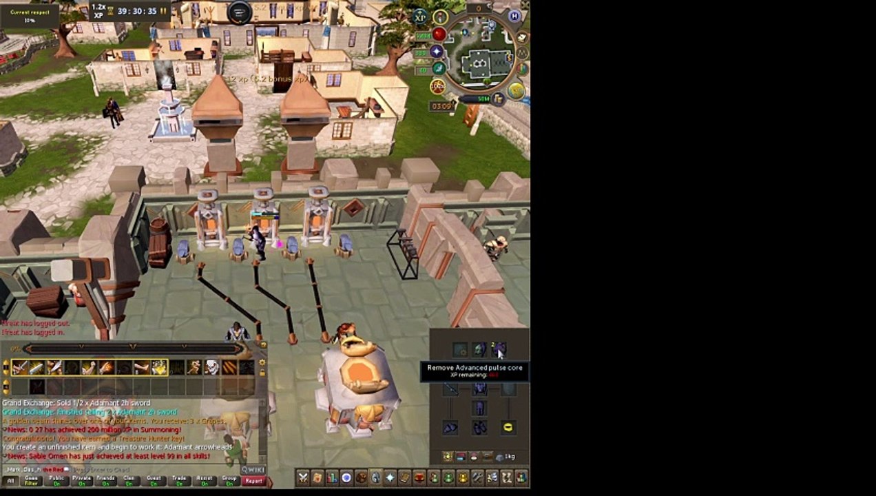RS3. Burying Troll tutorial bones and doing smithing