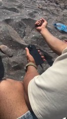 The Man Magically iphone On Land...!!