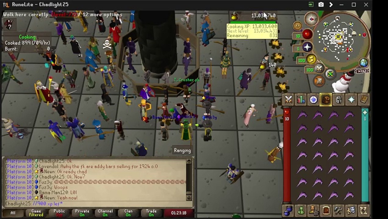 osrs. 99 cooking party on my skiller like 6 months ago