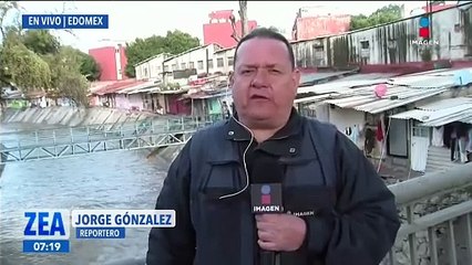 Lluvia provoca el desbordamiento del río de los Remedios en Naucalpan, Edoméx