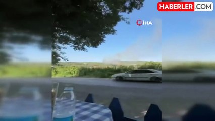 Bursa'da barakadan çıkan yangın zeytinlik alana sıçradı