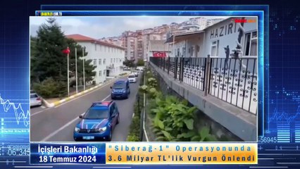"Siberağ-1" Operasyonunda 3.6 Milyar TL'lik Vurgun Önlendi