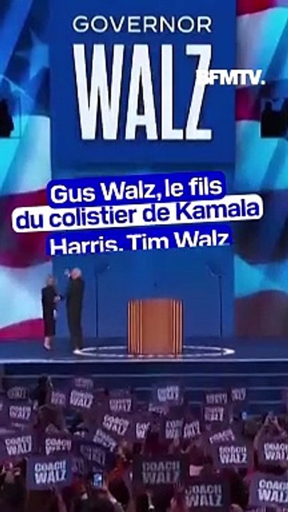 "C'est mon père": l'émouvante réaction de Gus Walz, le fils du colistier de Kamala Harris, à la convention démocrate
