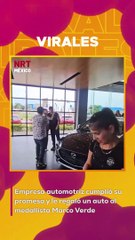 Empresa automotriz cumplió su promesa y le regaló un auto al medallista Marco Verde