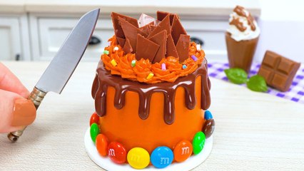 CUTE Chocolate Birthday Cake  Tasty Miniature Chocolate Cake with M&M Candy | Mini Cakes Making