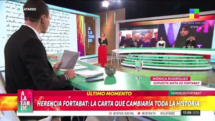  Qué dice LA CARTA del secretario privado de ALFREDO FORTABAT