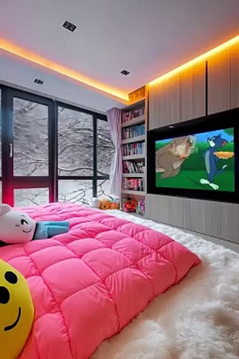 Indulge in the ultimate sleep experience! Snuggle into a plush, soft pink mattress, surrounded by the opulence of a luxury bed.