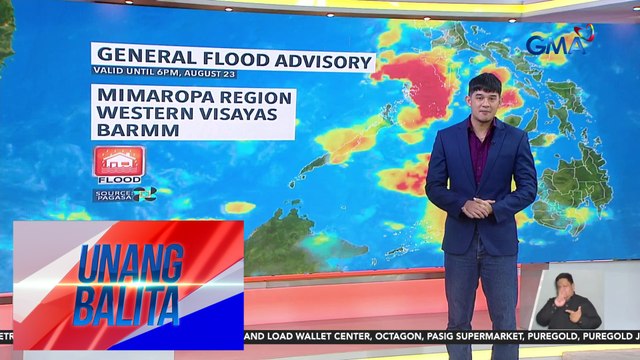 General flood advisory, itinaas sa ilang bahagi ng bansa - Weather update today as of 7:19 a.m. (August 23, 2024) | Unang Balita