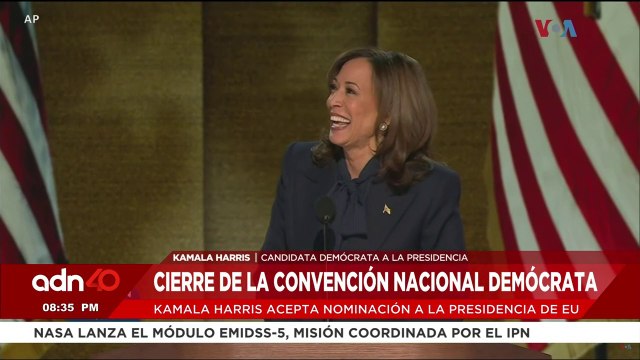 ¡Última Hora! Kamala Harris acepta formalmente la nominación demócrata a la presidencia de EE.UU.
