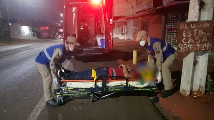 Adolescente fica ferido em acidente de trânsito na Rua Europa