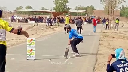 Pakistan International Player Asif Ali playing Tape Ball Cricket Match