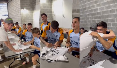 Aficionado del Barcelona tienen 'enfrentamiento' con Lucas Vázquez del Real Madrid por pedir un autógrafo