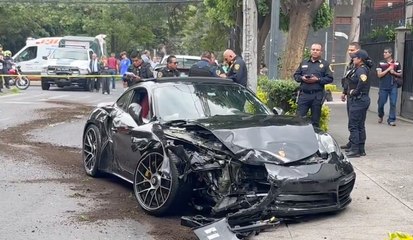 CDMX: Porche de lujo se involucra en un choque en Polanco y el conductor se da a la fuga
