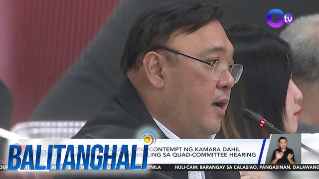 Atty. Harry Roque, ipina-contempt ng Kamara dahil umano sa pagsisinungaling sa quad-committee hearing | Balitanghali
