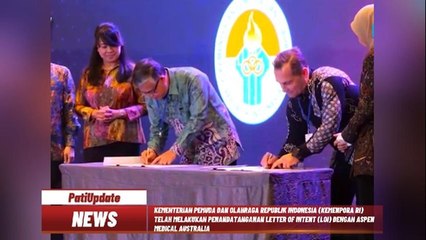 KEMBANGKAN INDEKS PEMBANGUNAN PEMUDA, KEMENPORA RI LAKUKAN PENANDATANGANAN LOI DENGAN ASPEN MEDICAL AUSTRALIA
