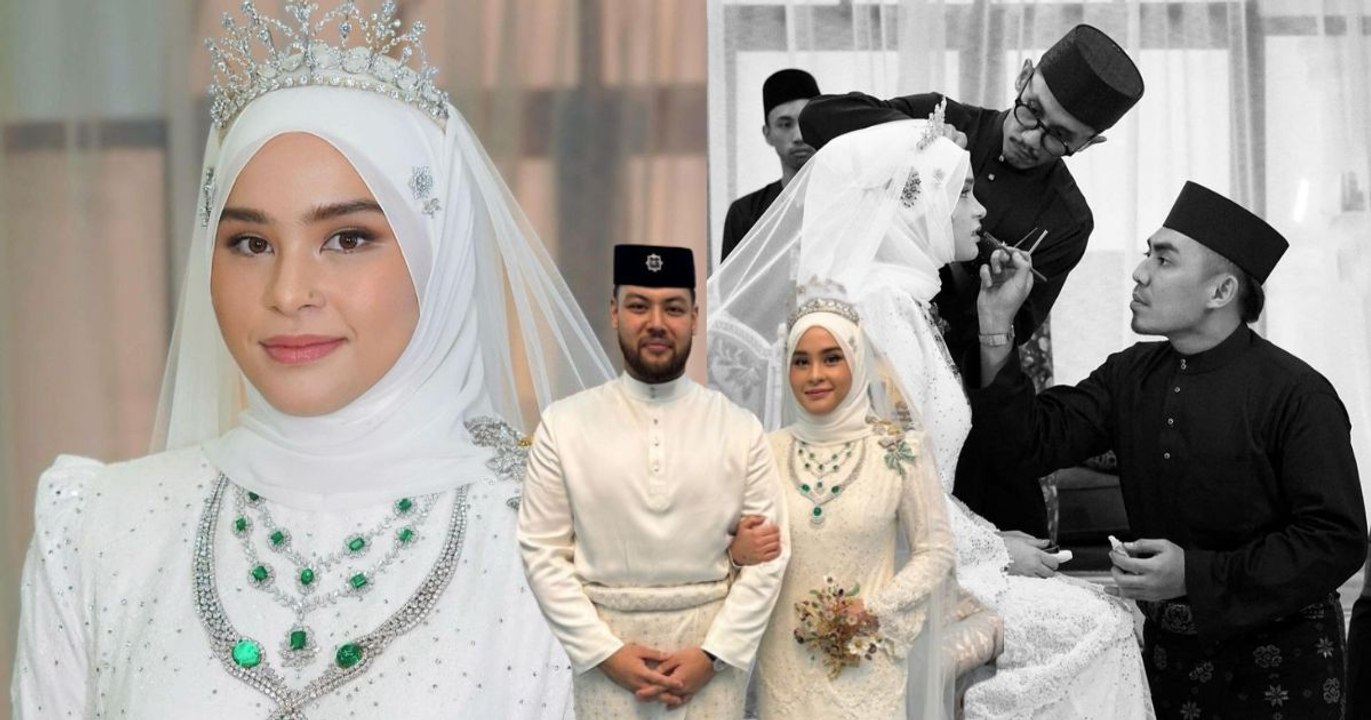 Naik Seri Pengantin Tengku Puteri Afzan, Solekan Magis Rozlan Nassir Raih Pujian!