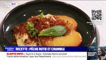 Recette de l'été: pêche rôtie et crumble