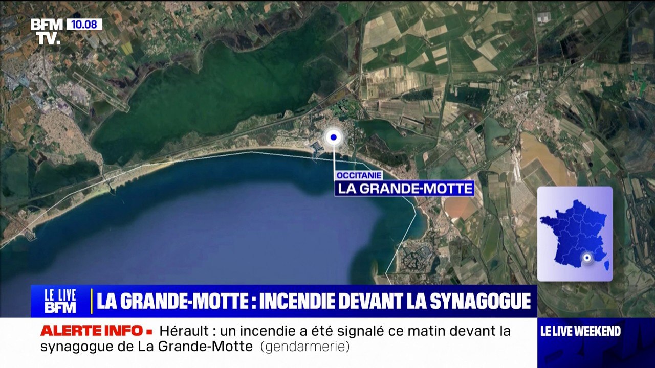 Un incendie a été signalé ce samedi matin devant la synagogue de La Grande-Motte, dans l'Hérault