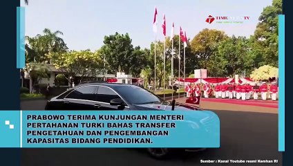 PRABOWO TERIMA KUNJUNGAN MENHAN TURKI BAHAS TRANSFER PENGETAHUAN DAN PENGEMBANGAN KAPASITAS BIDANG PENDIDIKAN