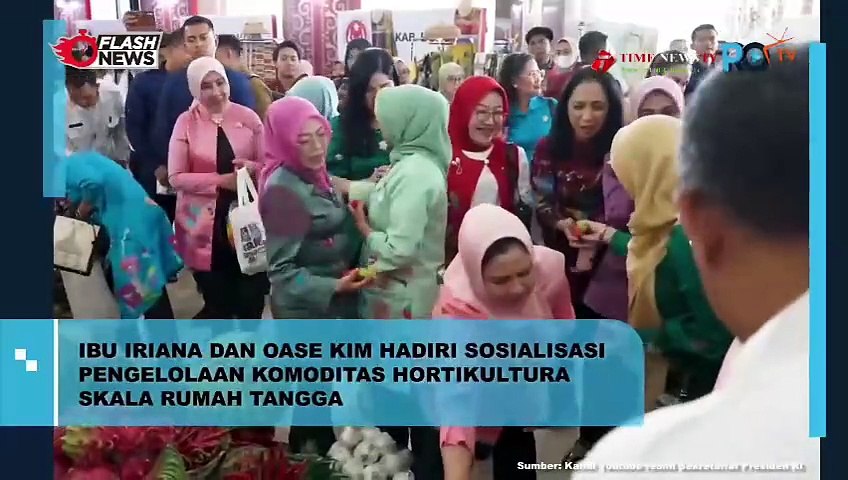 IRIANA JOKOWI DAN OASE KIM HADIRI SOSIALISASI PENGELOLAAN KOMODITAS HOLTIKULTURA SKALA RUMAH TANGGA