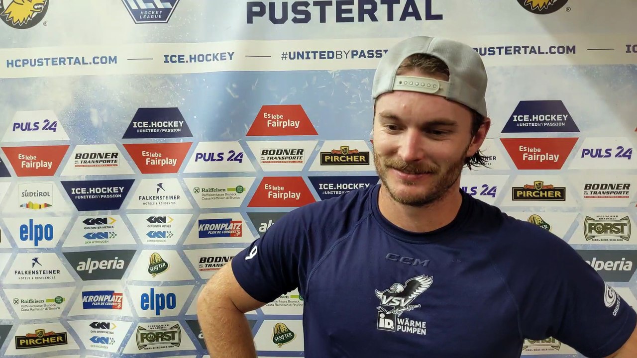 Alexander Rauchenwald (VSV) nach dem Sieg gegen Pustertal