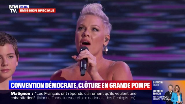 Convention démocrate: la chanteuse américaine Pink interprète What About Us avant l'investiture de Kamala Harris