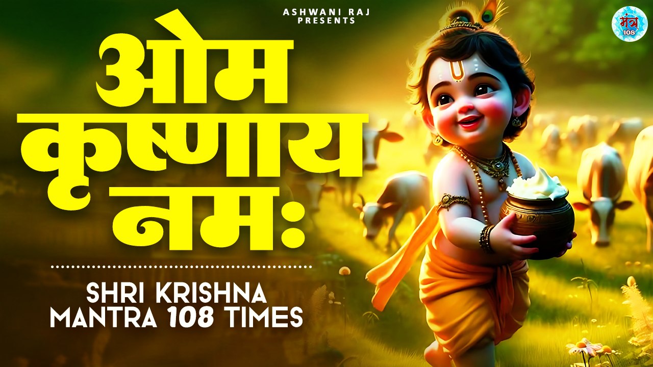 Om Krishnaya Namah | ॐ कृष्णाय नमः | Shri Krishna Mantra 108 Times | Janmashtami Mantra Jaap