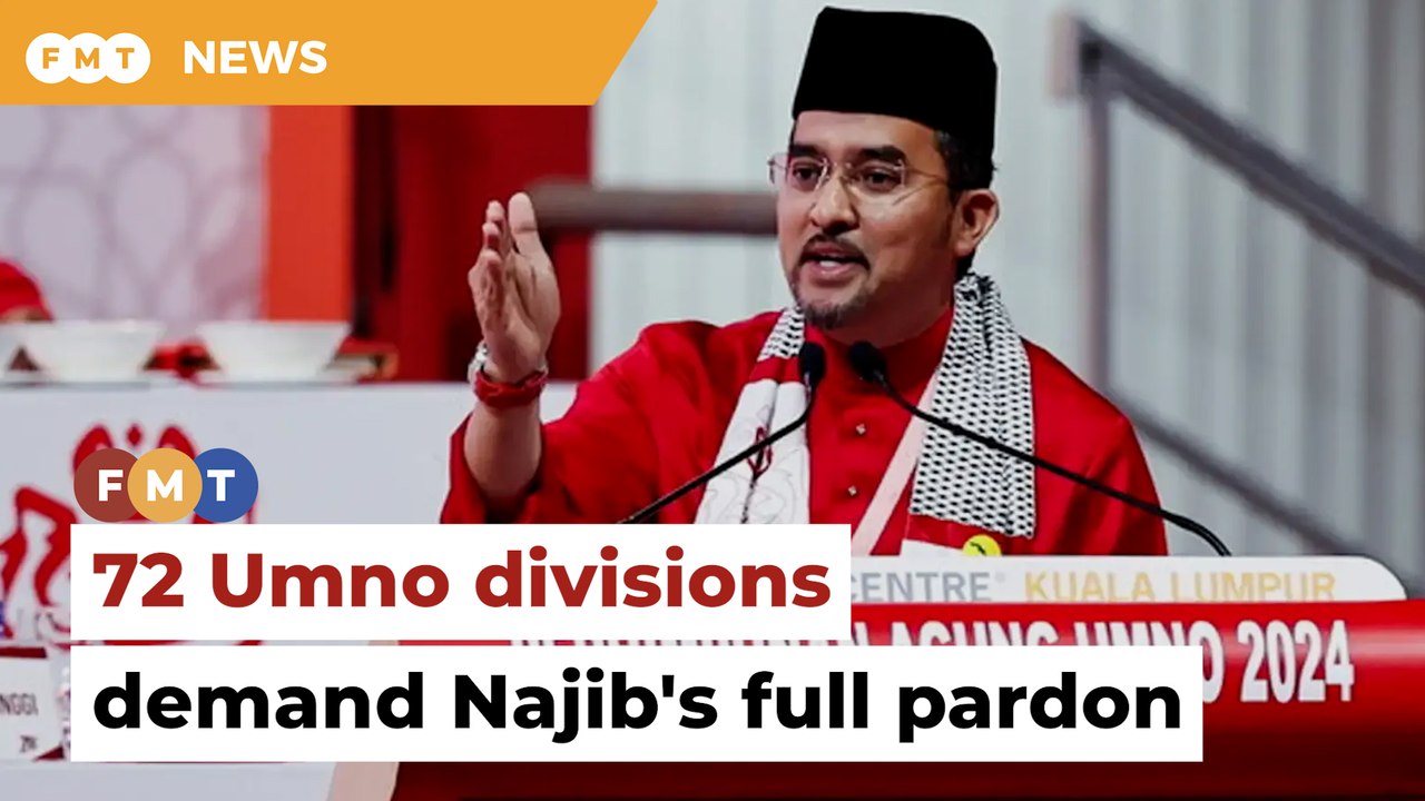 Over 70 Umno divisions call for full pardon for Najib