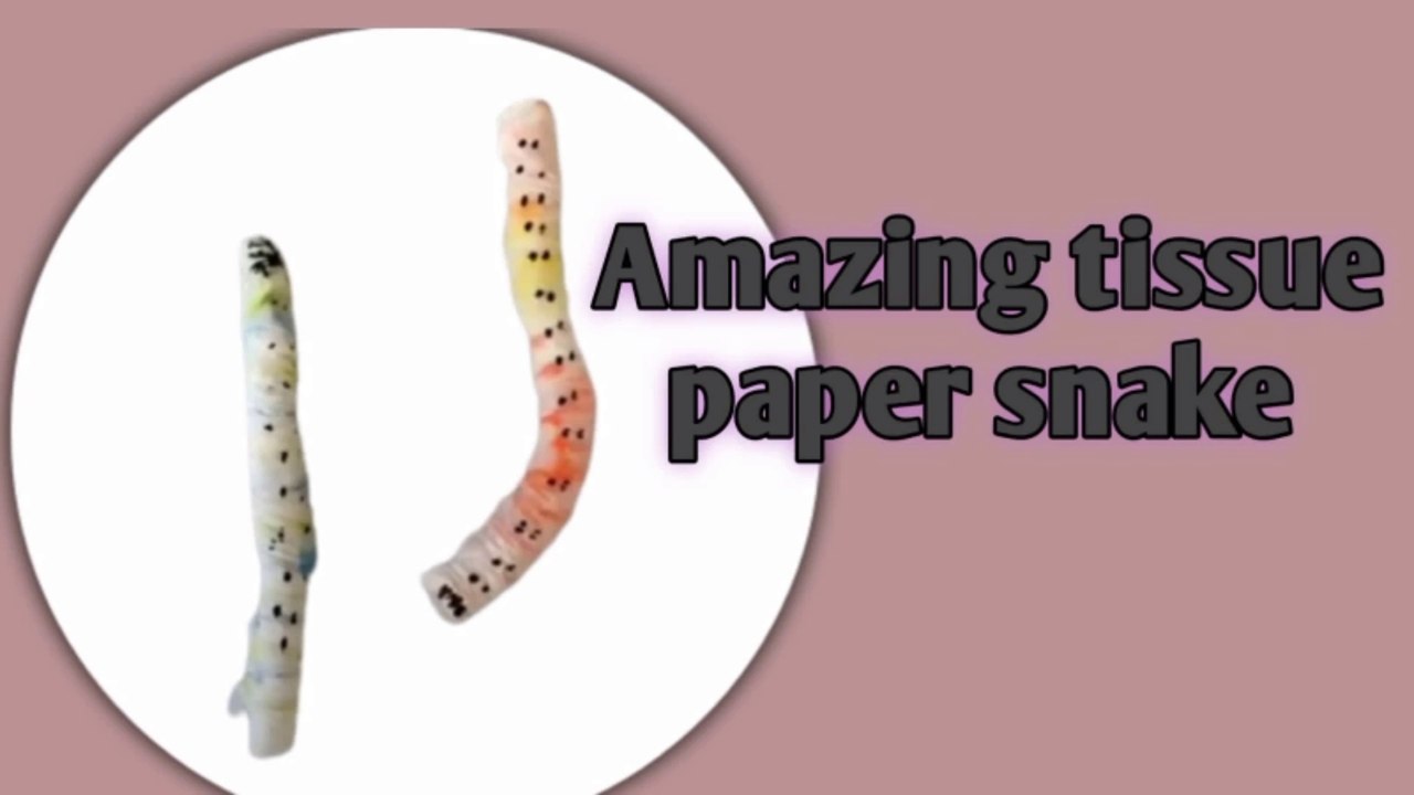 Tissue paper snake | How to make an easy snake with tissue paper so cool and fantastic|UMNartcraft