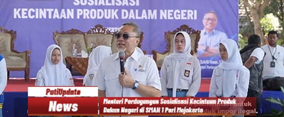 Menteri Perdagangan Sosialisasi Kecintaan Produk Dalam Negeri di SMAN 1 Puri Mojokerto