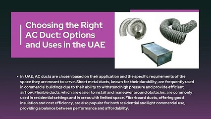 Durable Ac Ducts In UAE - TradersFind