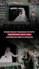 Emang Boleh Pasangan Ini Foto Prewedding Pakai Tank, Kadispenad Beri Klarifikasi