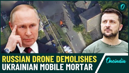 下载视频: Putin's Men Rain Fire As Lancet Drone Burn Ukrainian Mobile Mortar | Watch the Devastation Unfold!