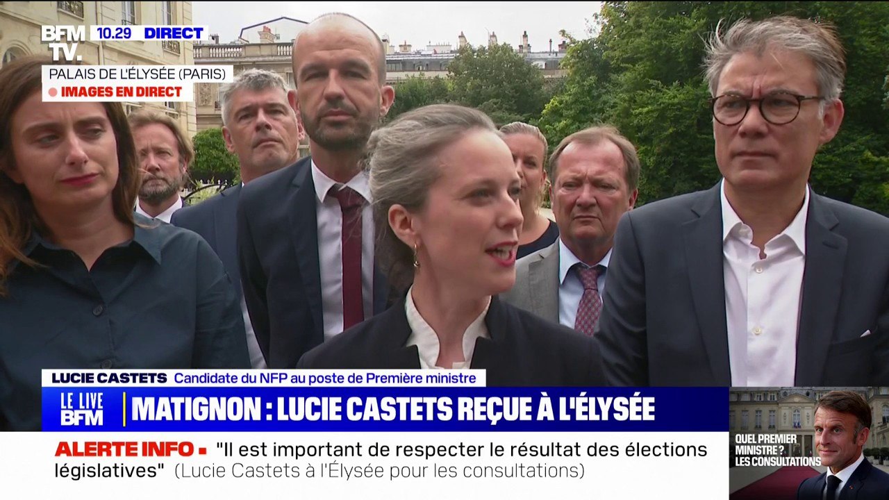 "Nous allons devoir chercher des compromis, nous y sommes prêts", déclare Lucie Castets à son arrivée à l'Élysée