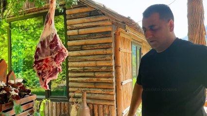 Cooking Huge Doner Kebab in the Wild! Unique Building Techniques