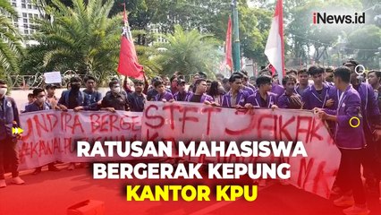 Ratusan Mahasiswa Bergerak Kepung Kantor KPU Kawal Putusan MK