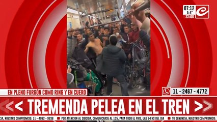Boxeo en el tren: se invitaron a pelear y se dieron de lo lindo en pleno furgón