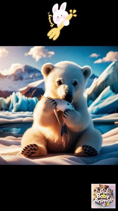 Bébé ourson polaire ‍❄️