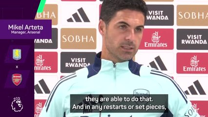 'Arsenal must be better' - Arteta on Aston Villa clash